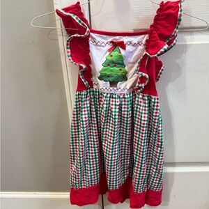 Christmas Tree ruffle dress NWT